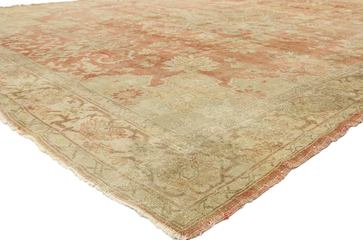 9 x 12 Antique Turkish Oushak Rug 76860