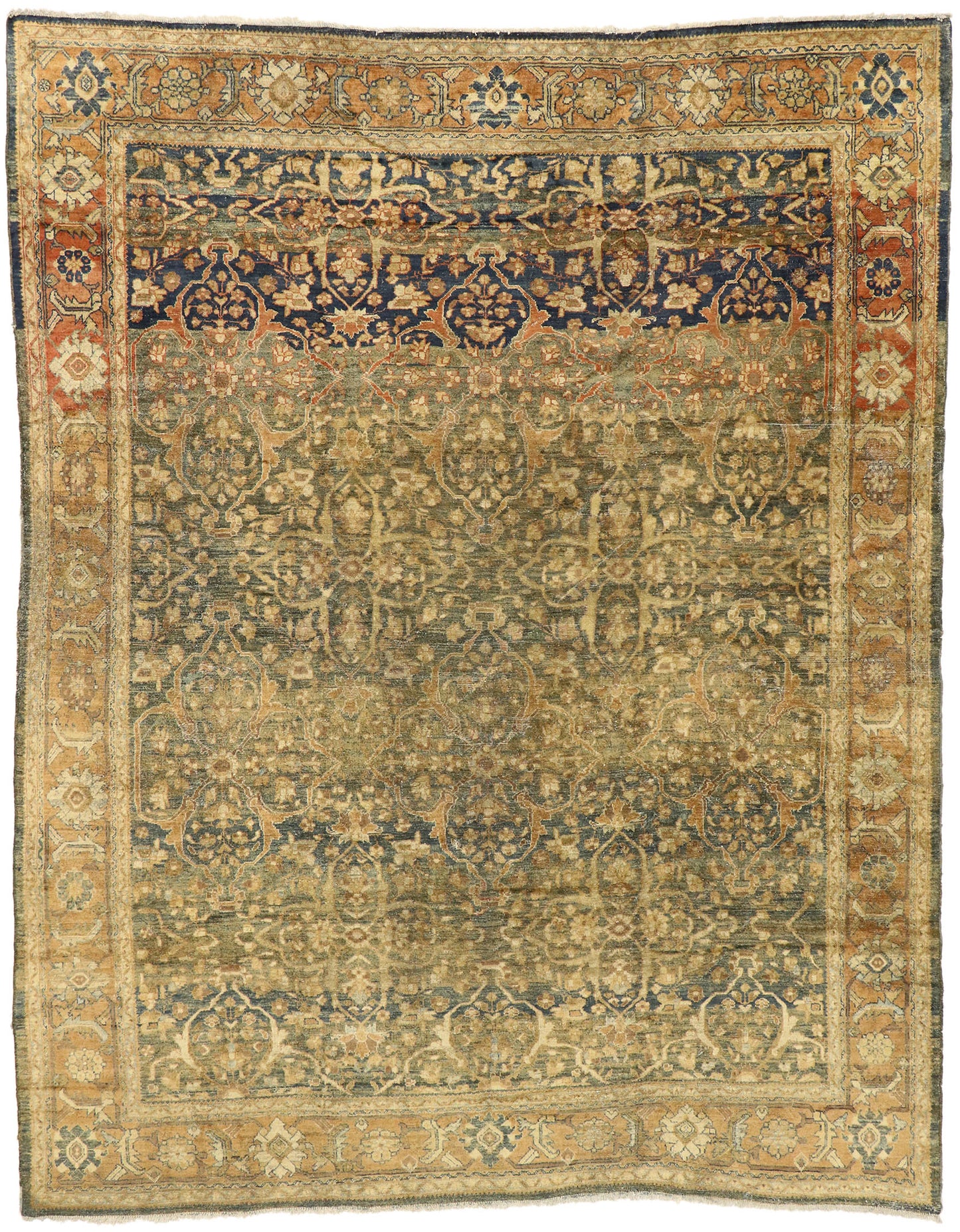 9 x 11 Antique Persian Mahal Rug 76861