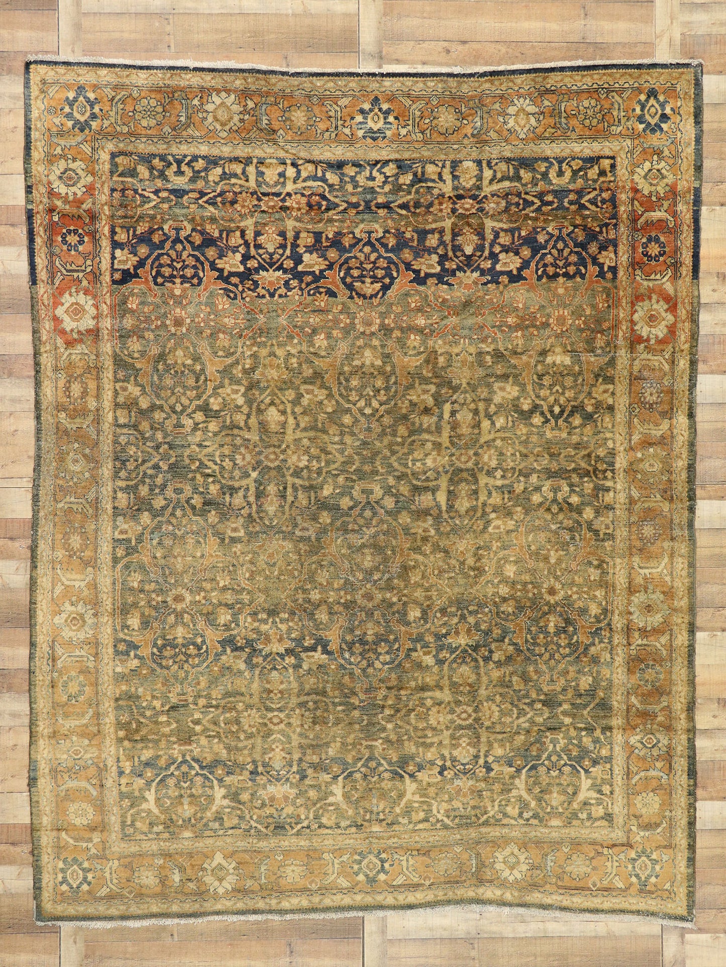9 x 11 Antique Persian Mahal Rug 76861