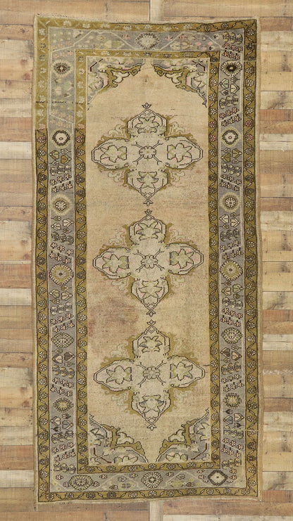5 x 11 Vintage Turkish Oushak Rug 76862