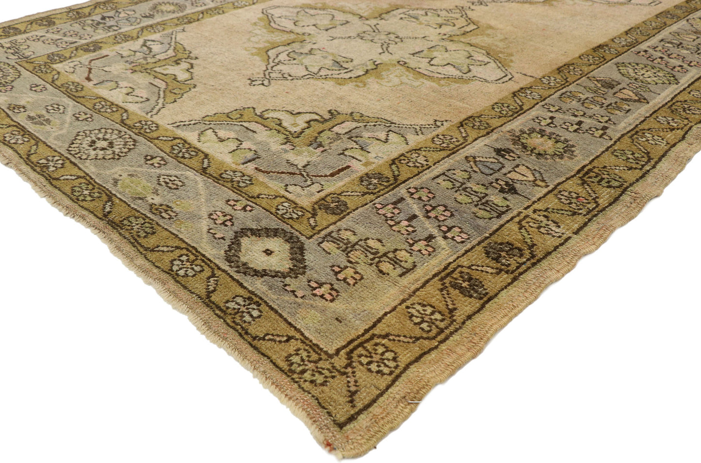 5 x 11 Vintage Turkish Oushak Rug 76862