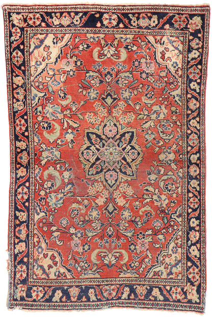 4 x 6 Antique Persian Mahal Rug 76866