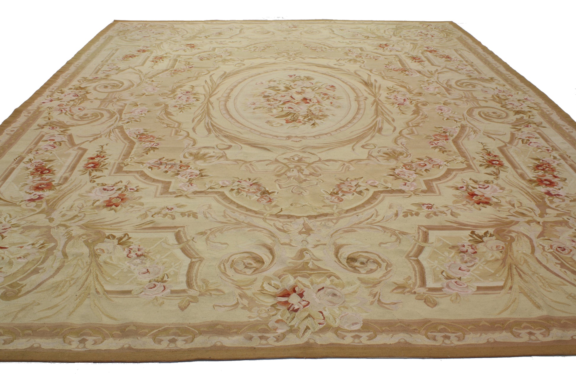 11 x 14 Vintage Aubusson Rug 76871