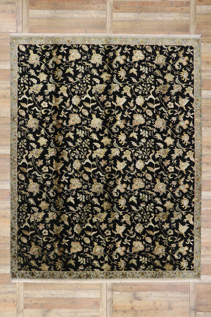 9 x 12 Vintage Floral Indian Rug 76873