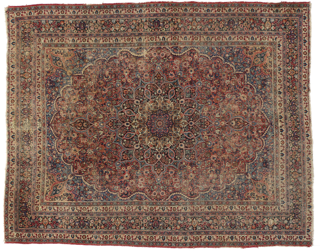 9 x 11 Antique Mashad Rug 76877