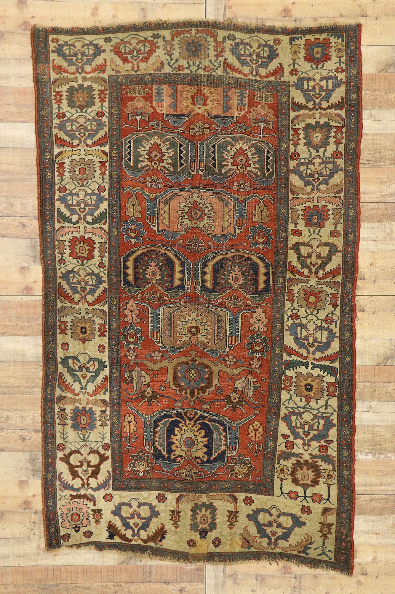 5 x 8 Antique Persian Bijar Rug 76879