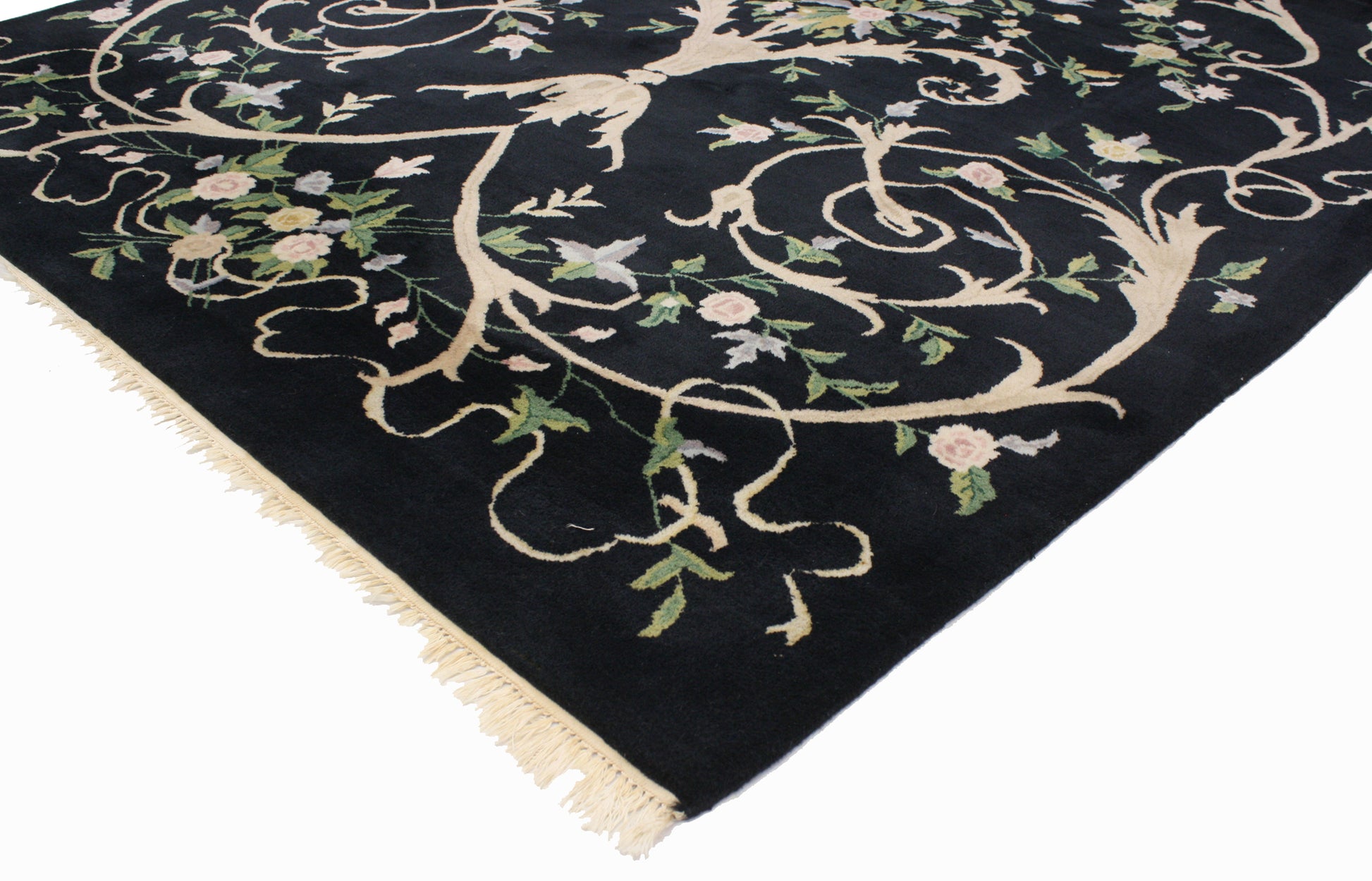 6 x 9 Vintage Indian Aubusson Rug 76883
