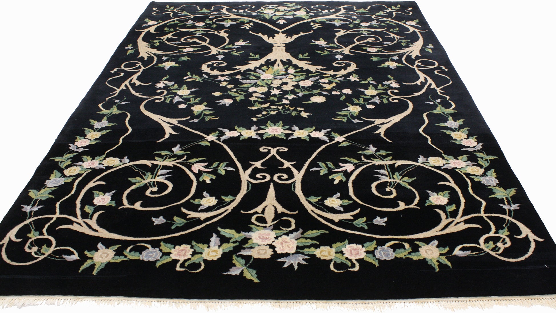 6 x 9 Vintage Indian Aubusson Rug 76883