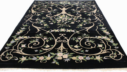 6 x 9 Vintage Indian Aubusson Rug 76883
