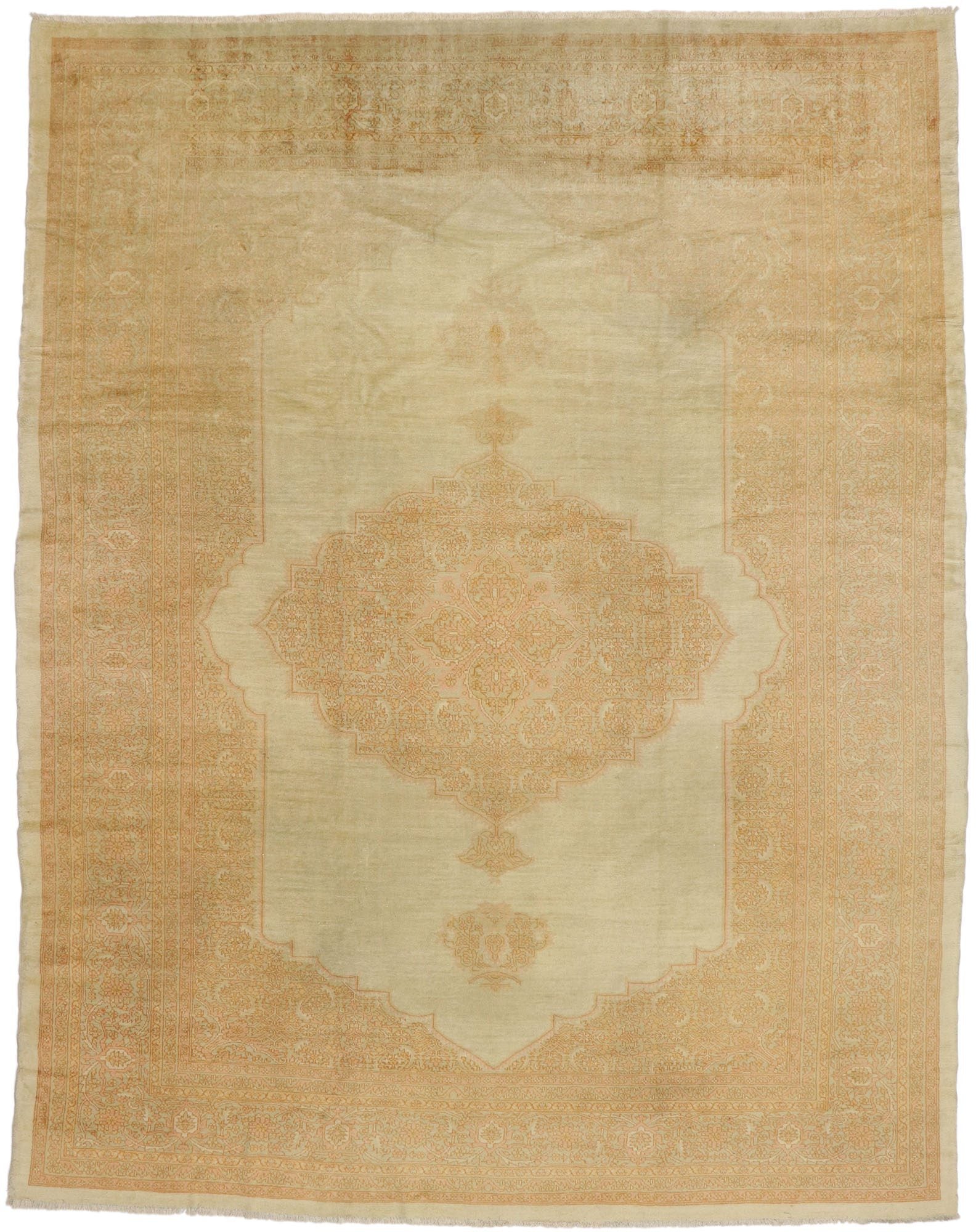 11 x 14 Antique Turkish Oushak Rug 76885