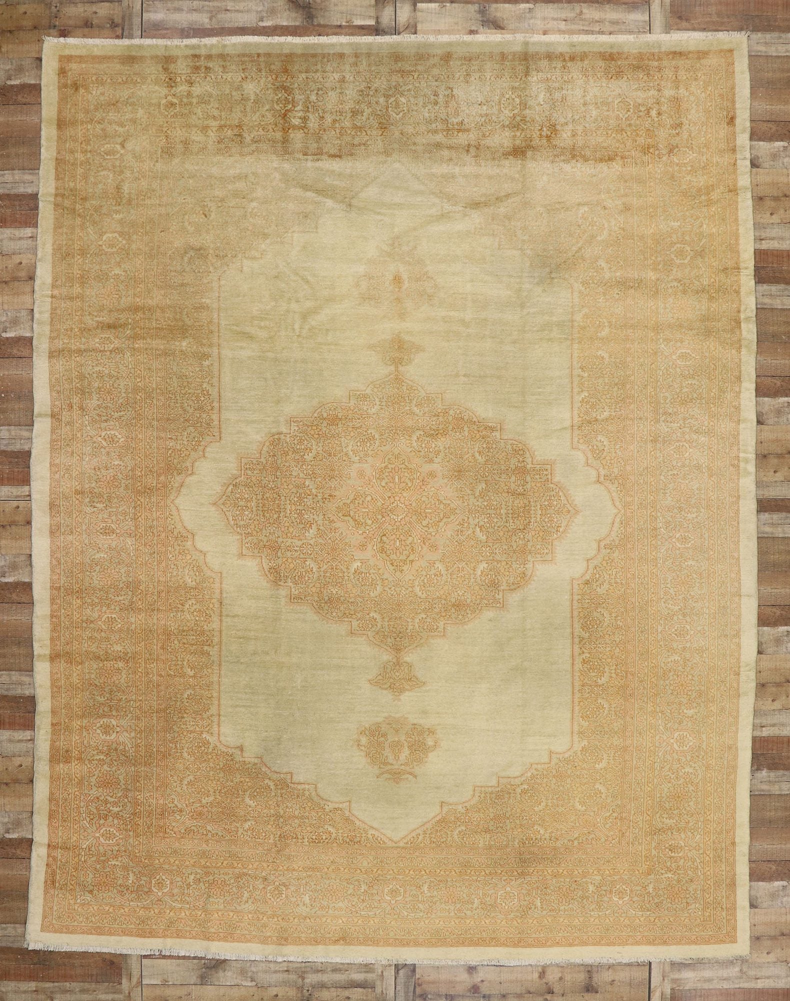 11 x 14 Antique Turkish Oushak Rug 76885