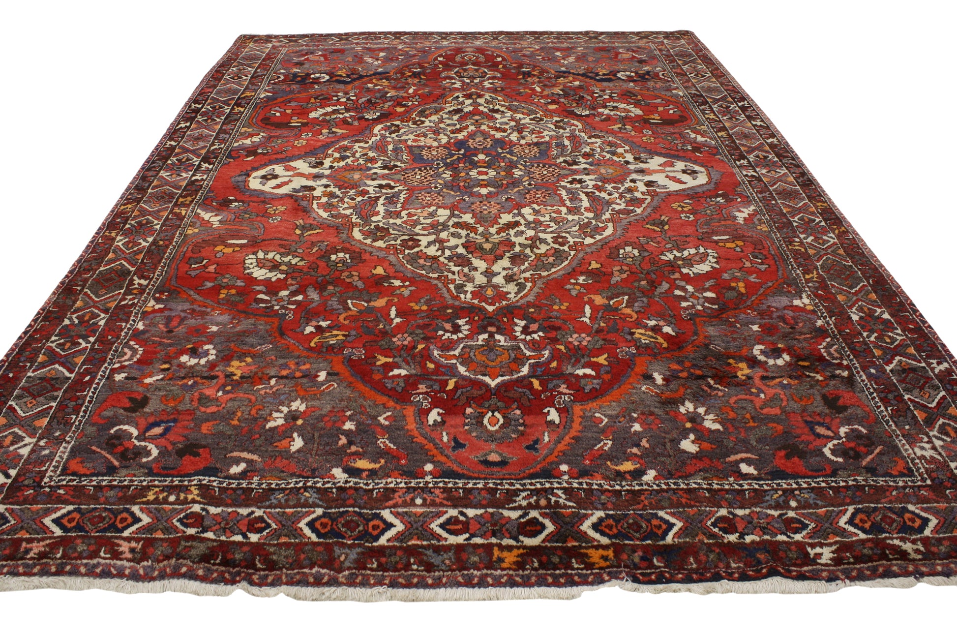 7 x 10 Vintage Persian Bakhtiari Rug 76892