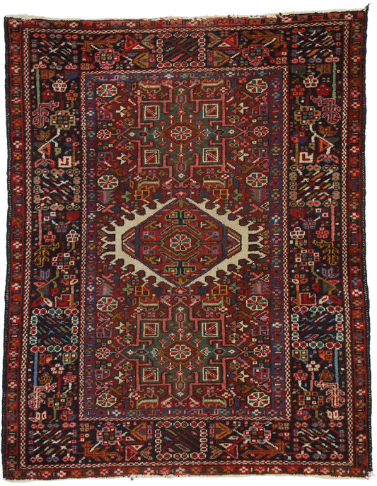 3 x 4 Vintage Persian Heriz Rug 76895