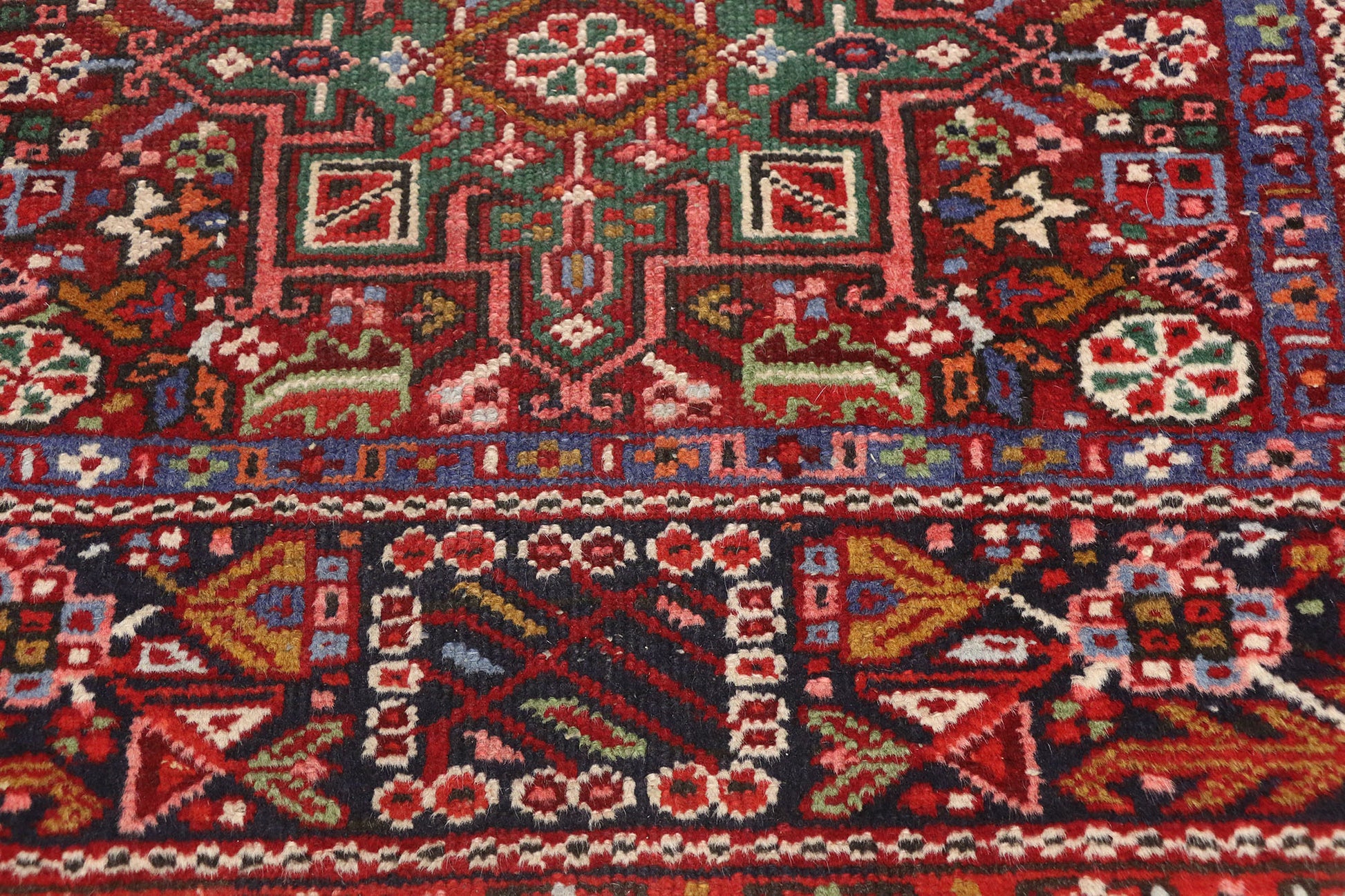 3 x 4 Vintage Persian Heriz Rug 76895