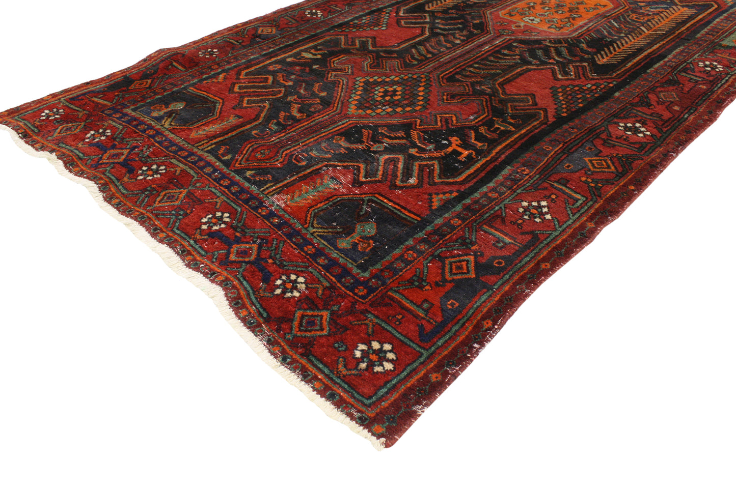 4 x 8 Vintage Hamadan Rug 76898