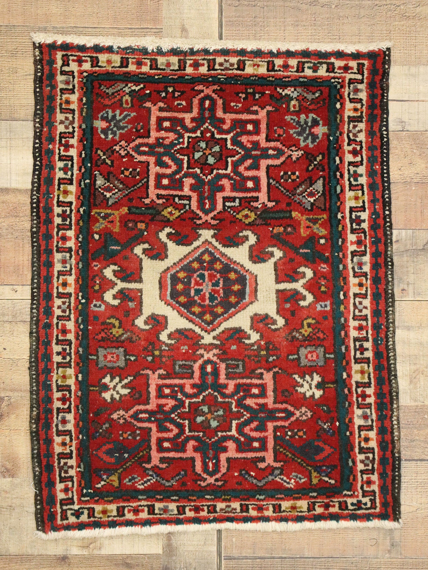 2 x 3 Vintage Heriz Rug 76899