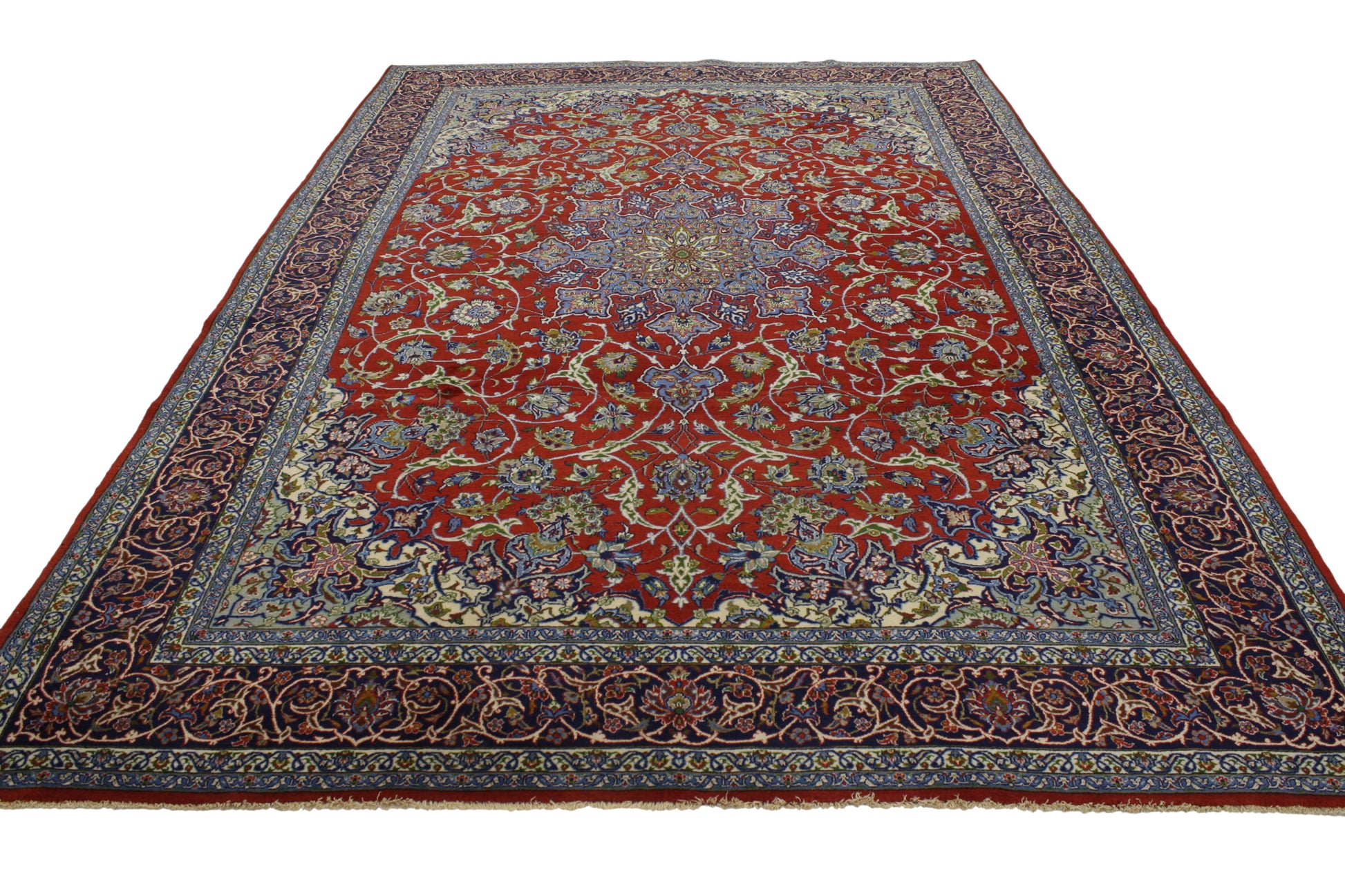 7 x 10 Vintage Isfahan Rug 76901