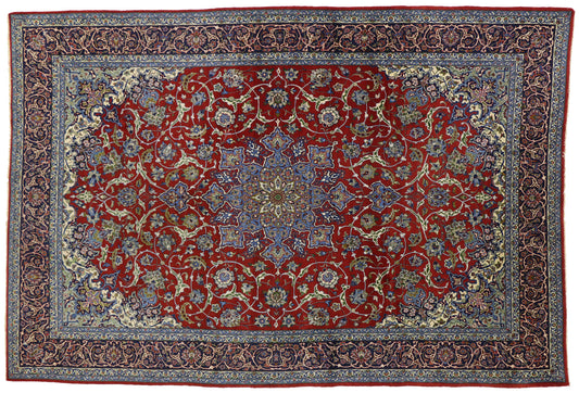 7 x 10 Vintage Isfahan Rug 76901
