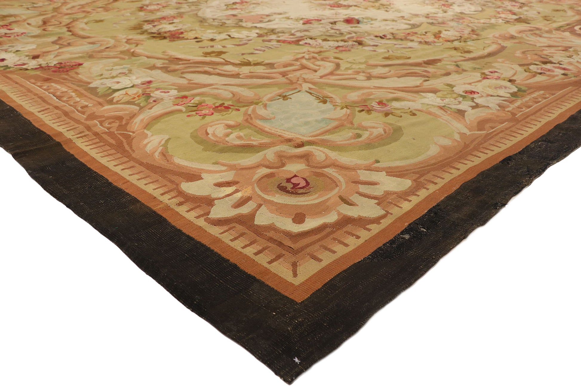 13 x 16 Antique French Aubusson Rug 76903