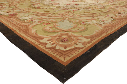 13 x 16 Antique French Aubusson Rug 76903