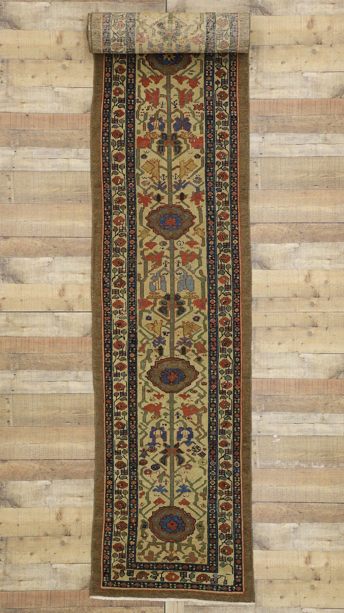 3 x 26 Antique Malayer Persian Runner 76916