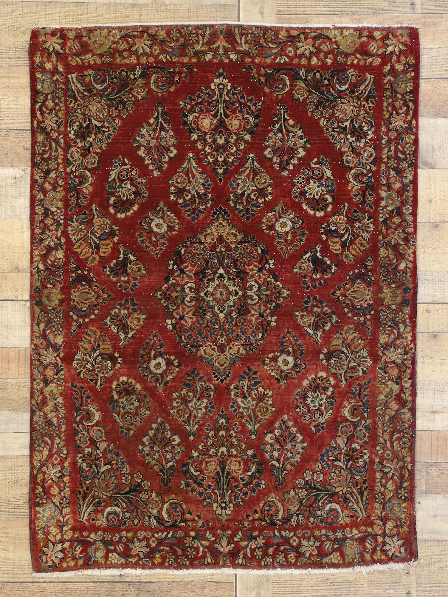 3 x 5 Antique Sarouk Rug 76921