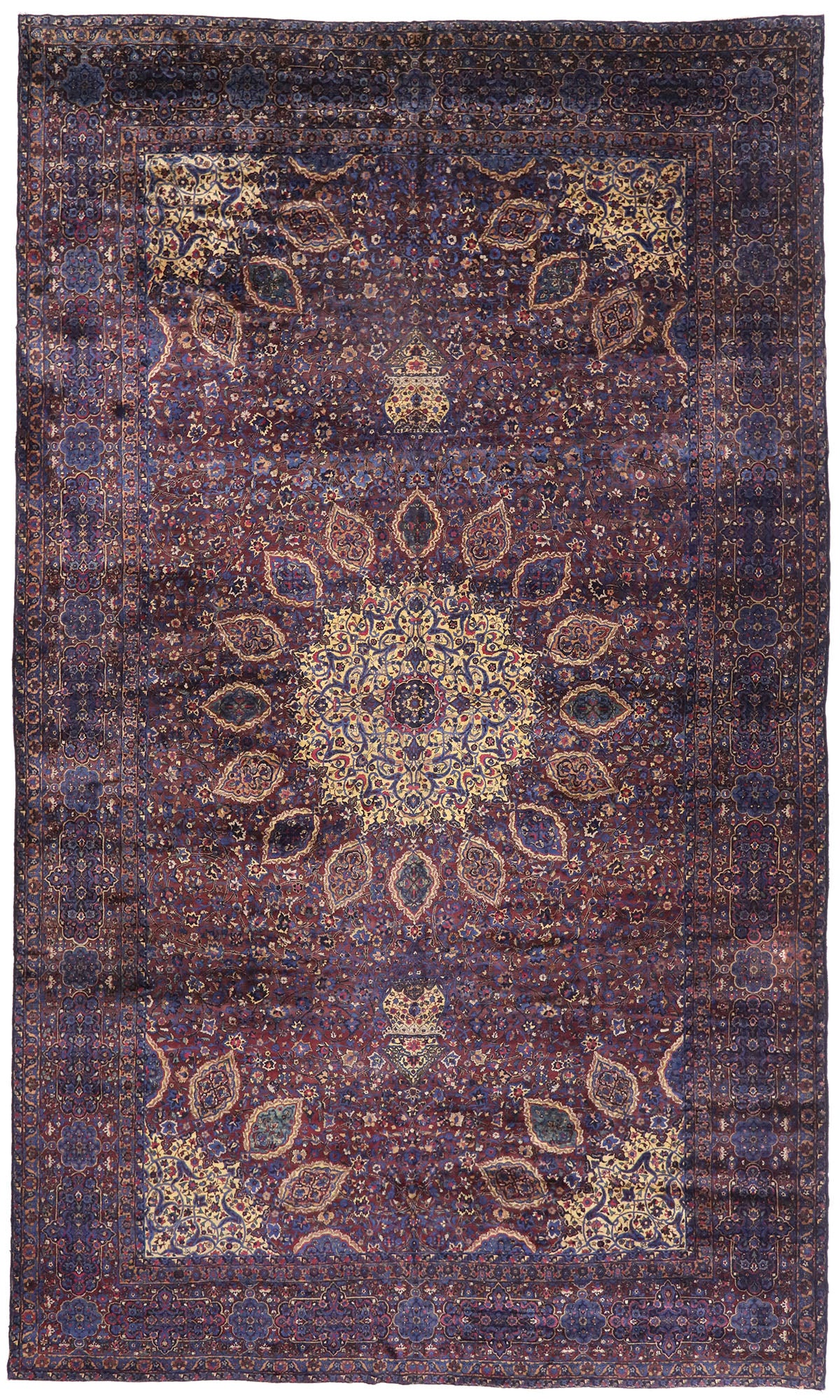 14 x 23 Antique Persian Kerman Rug 76923
