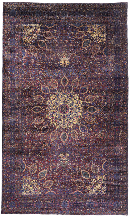 14 x 23 Antique Persian Kerman Rug 76923