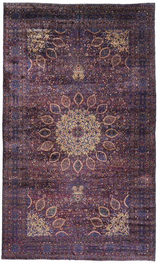 14 x 23 Antique Persian Kerman Rug 76923