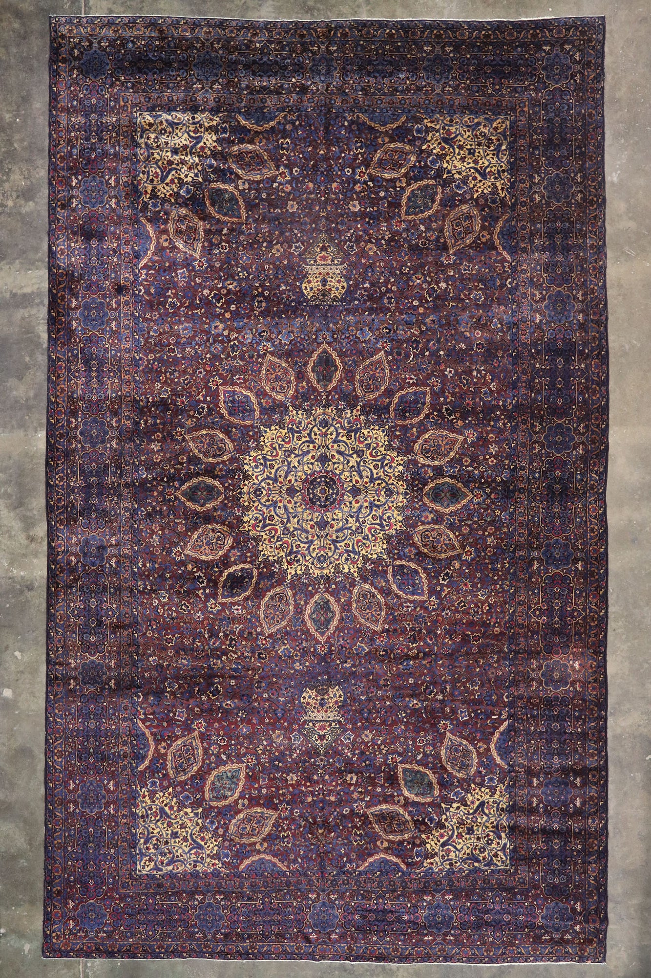 14 x 23 Antique Persian Kerman Rug 76923