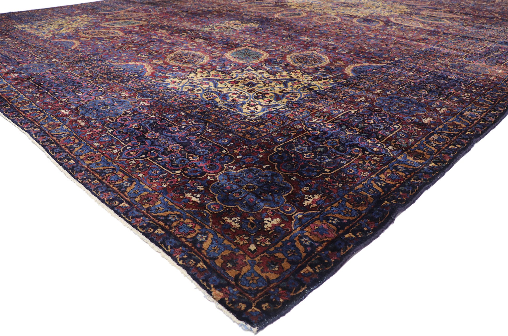 14 x 23 Antique Persian Kerman Rug 76923
