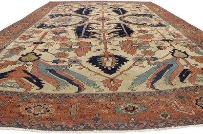 11 x 15 Antique Persian Serapi Rug 76927