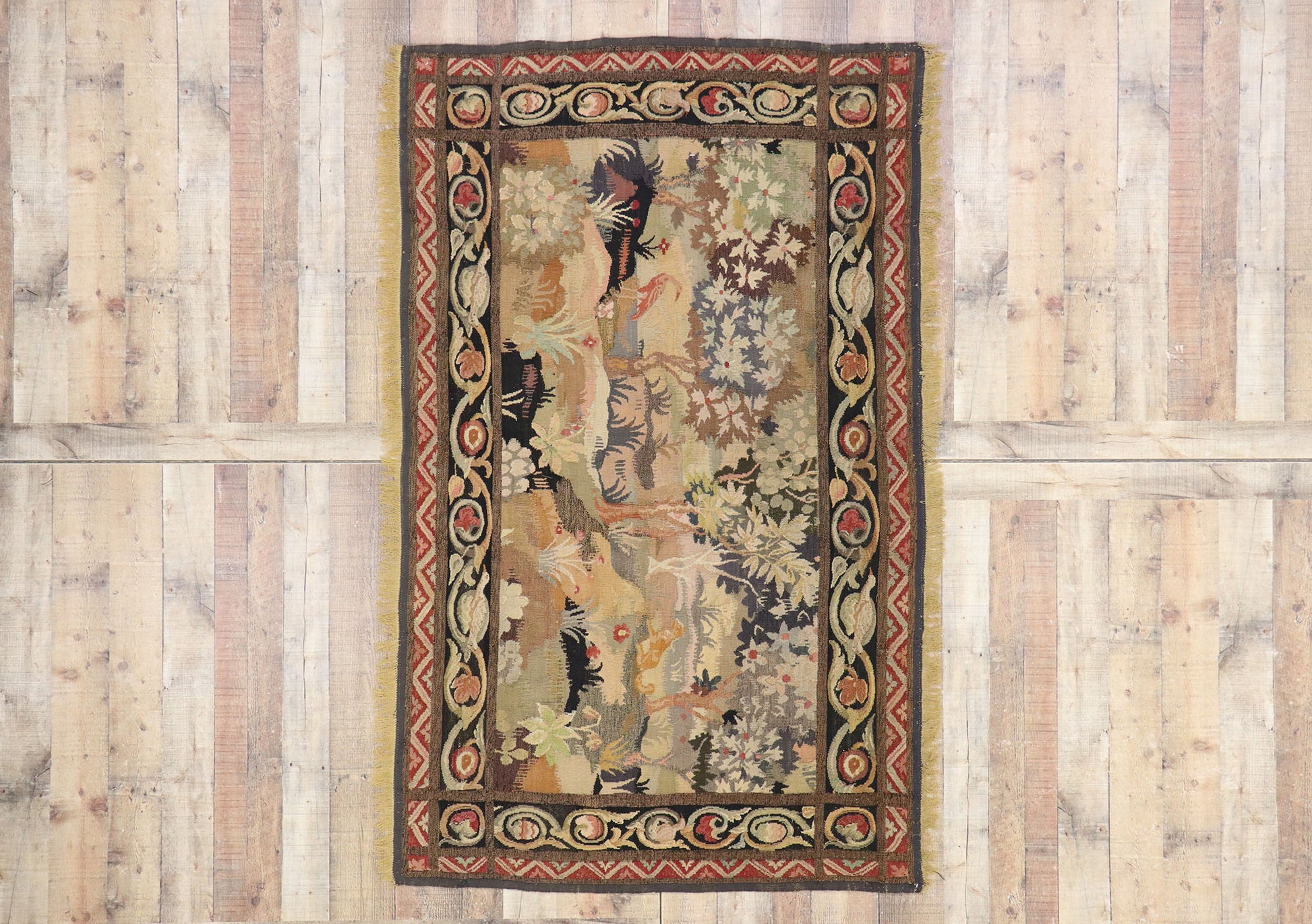 4 x 7 Antique French Aubusson Tapestry 76928