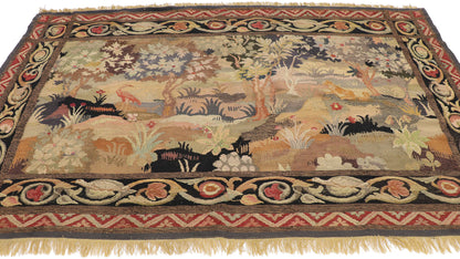 4 x 7 Antique French Aubusson Tapestry 76928