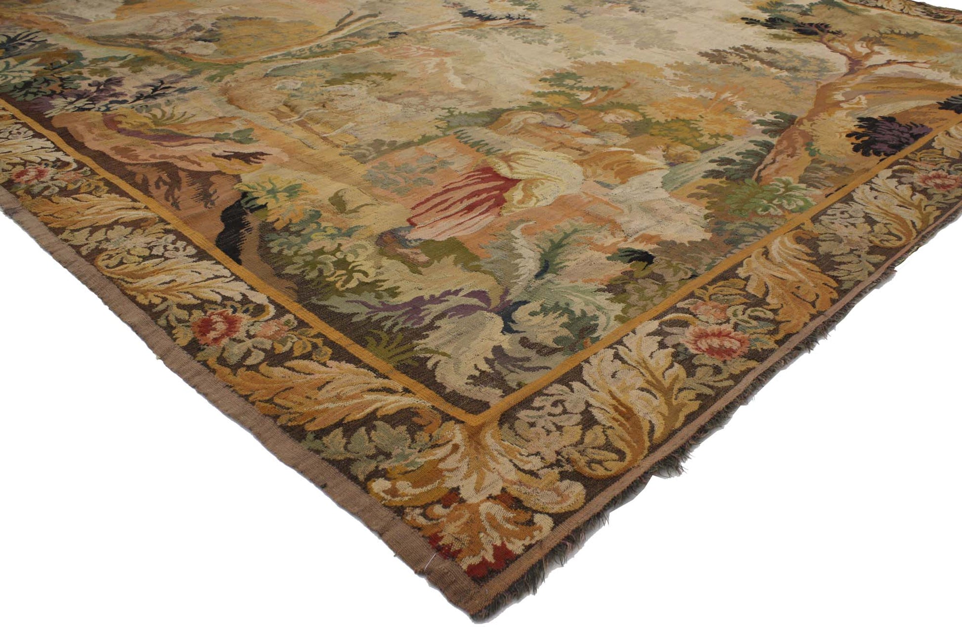 10 x 11 Antique French Tapestry 76930