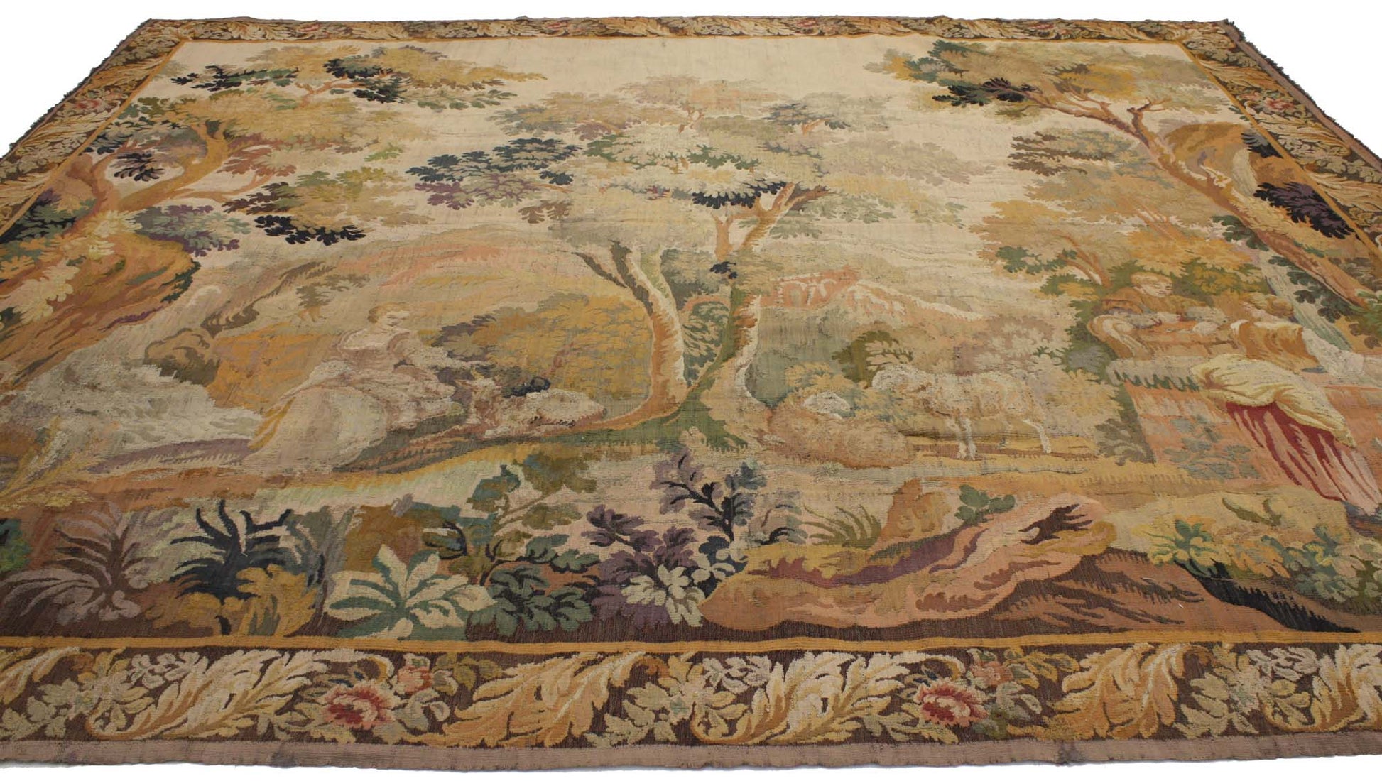 10 x 11 Antique French Tapestry 76930