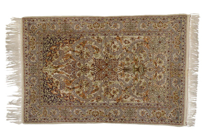 4 x 5 Vintage Persian Isfahan Prayer Rug 76933