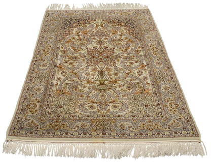 4 x 5 Vintage Persian Isfahan Prayer Rug 76933