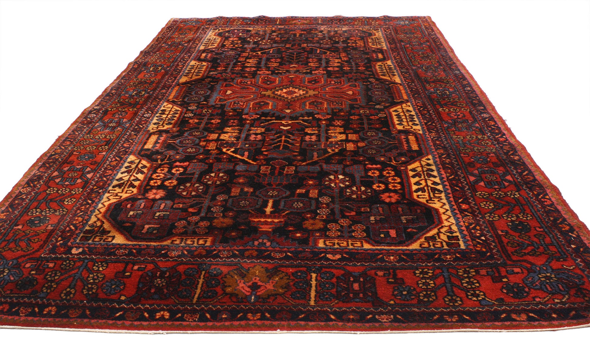 5 x 9 Antique Persian Hamadan Rug 76936