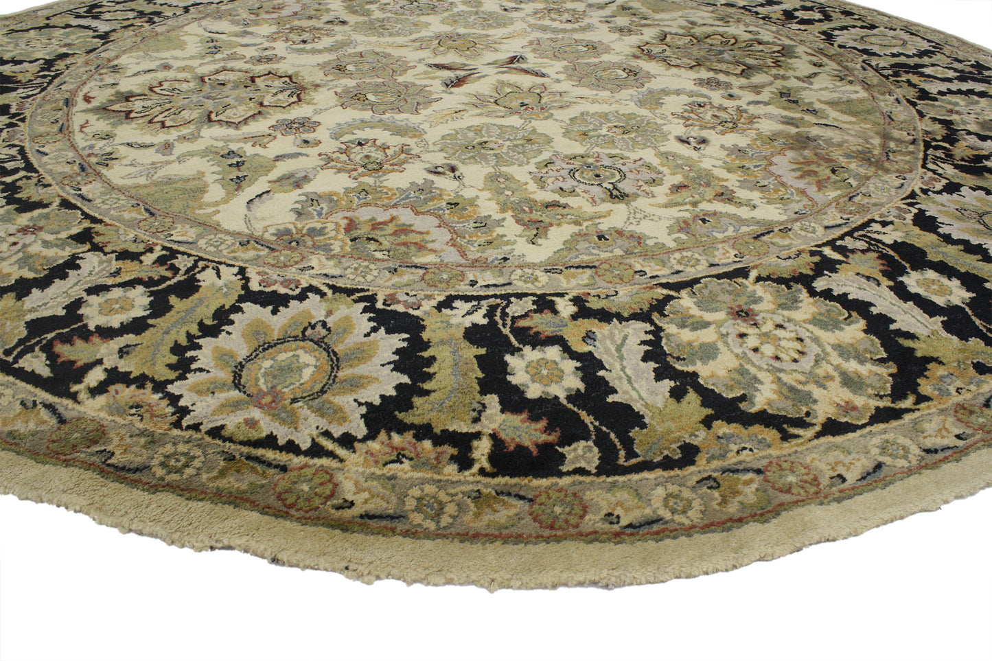 8 x 8 Vintage Indian Round Area Rug 76937