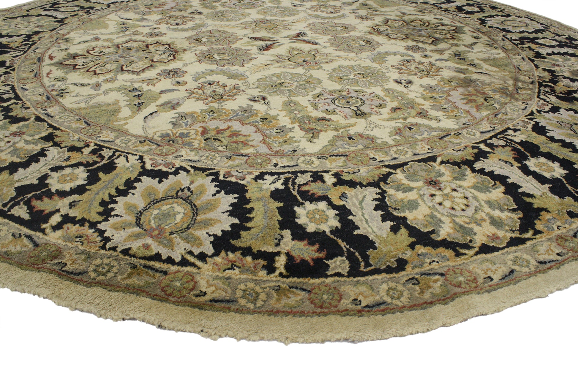 8 x 8 Vintage Indian Round Area Rug 76937