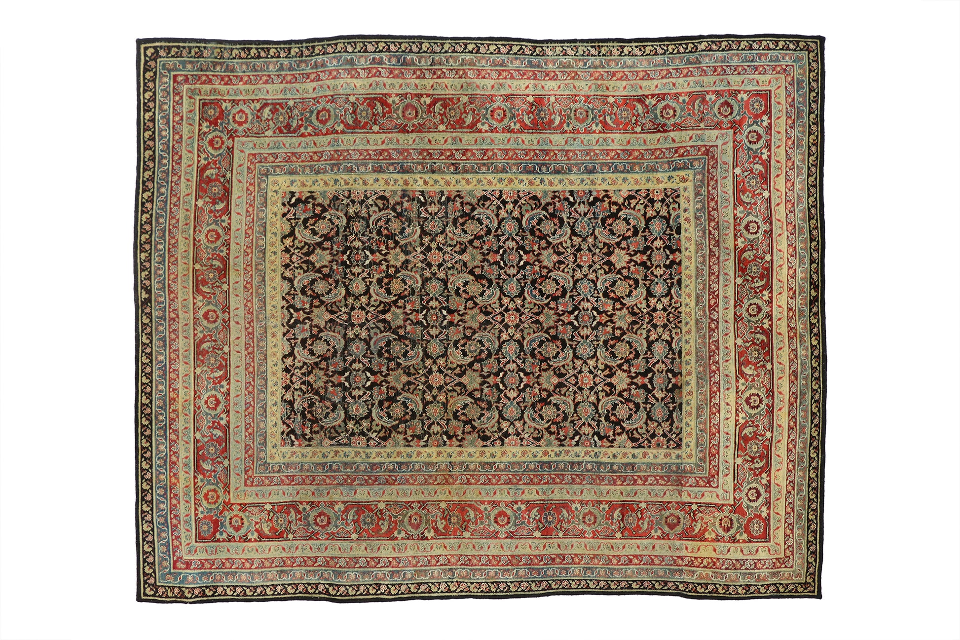 9 x 11 Antique Indian Agra Rug 76940
