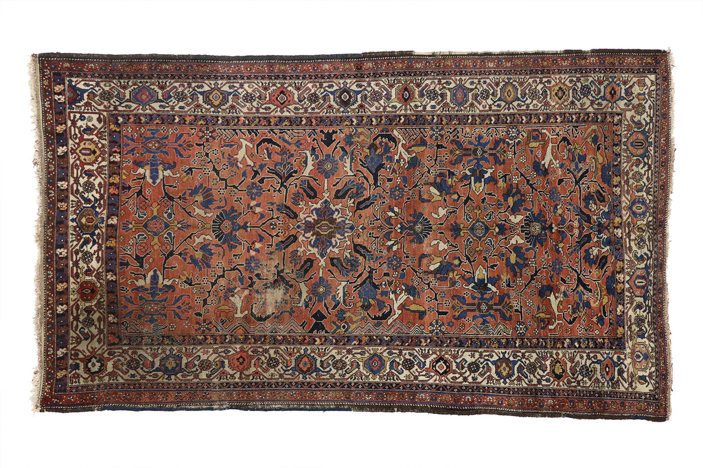 7 x 12 Antique Persian Bijar Rug 76945
