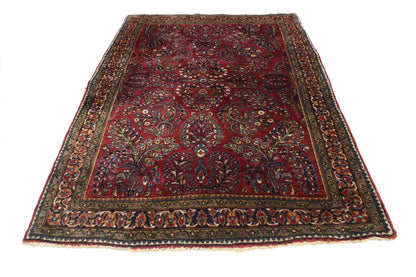 4 x 5 Antique Persian Sarouk Rug 76947