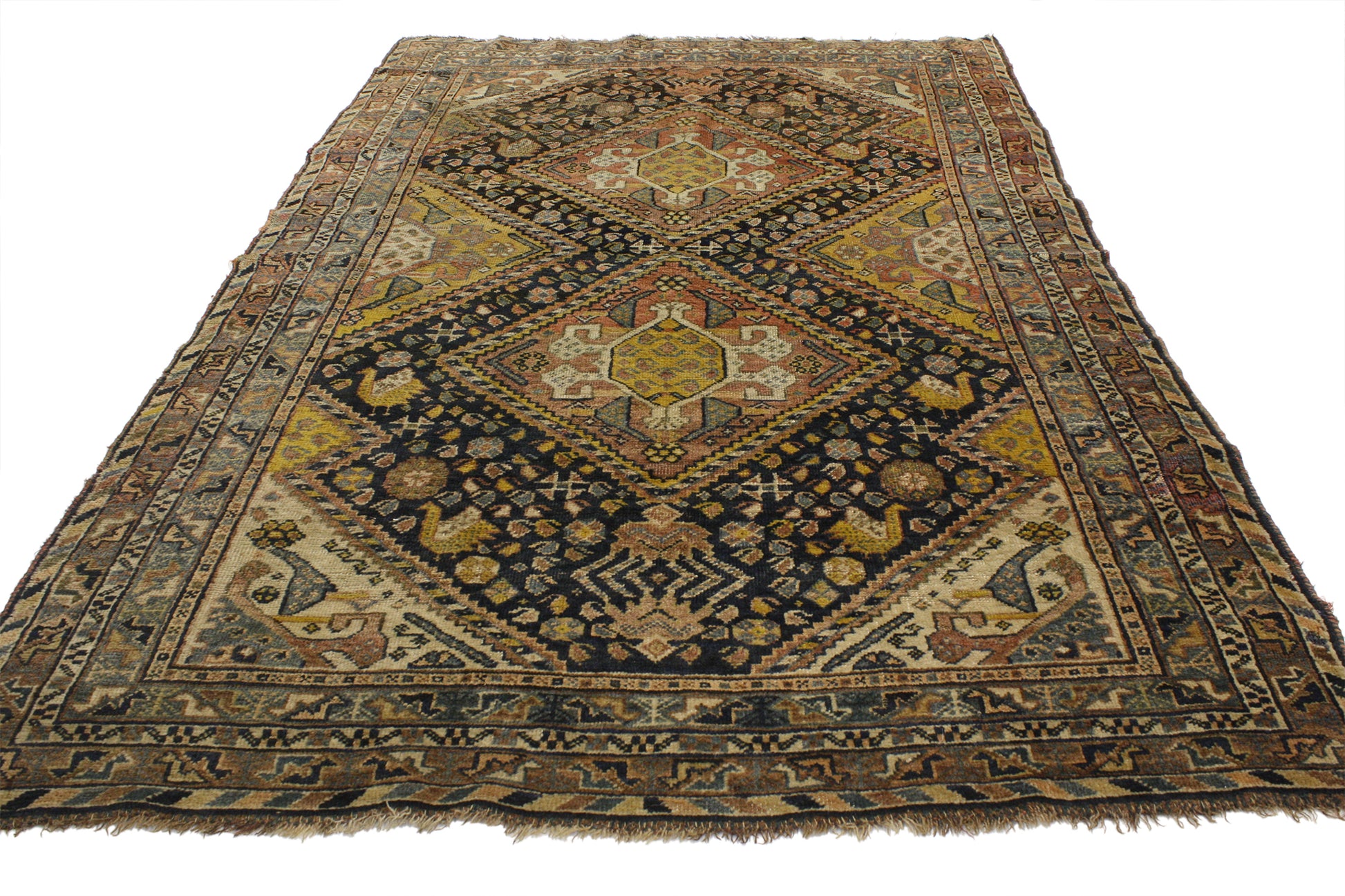 4 x 6 Antique Persian Shiraz Rug 76952