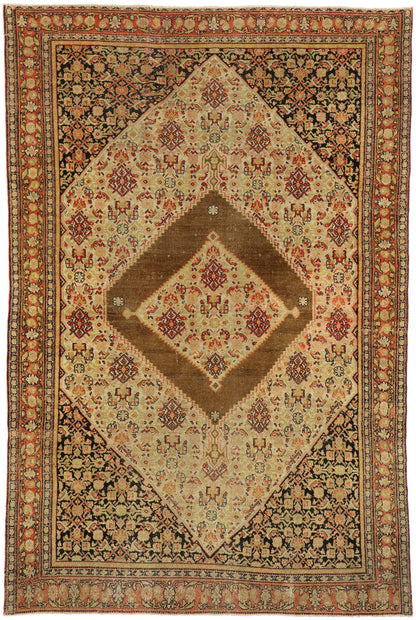 4 x 6 Antique Persian Senneh Rug 76956