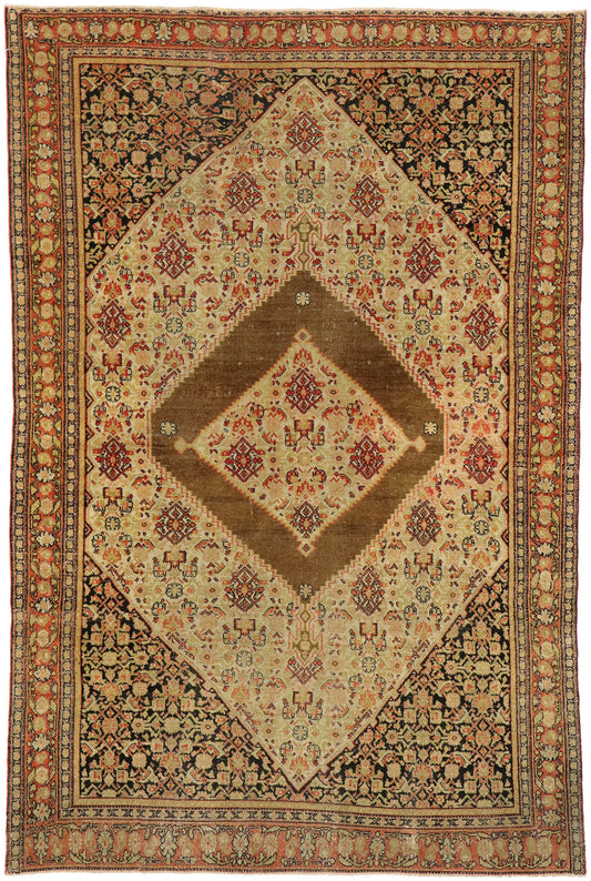 4 x 6 Antique Persian Senneh Rug 76956