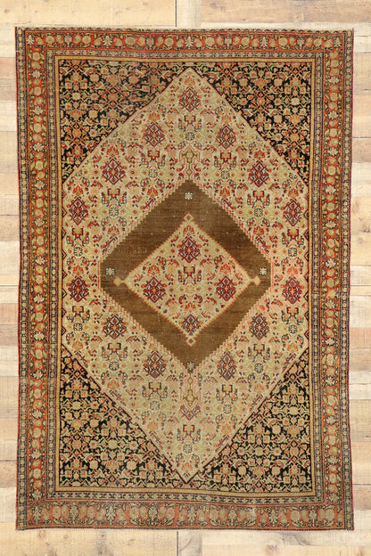 4 x 6 Antique Persian Senneh Rug 76956