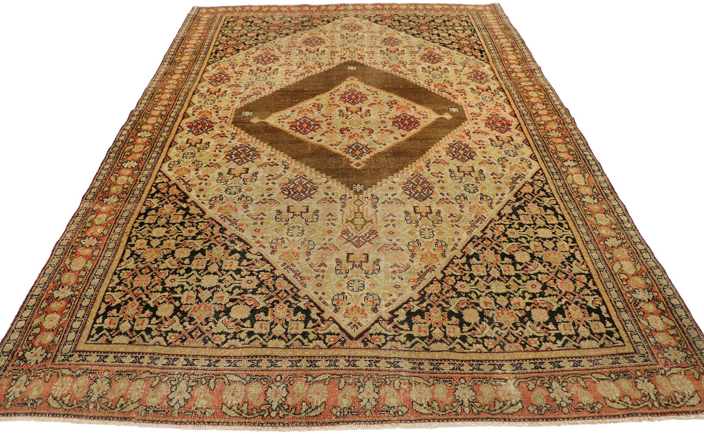 4 x 6 Antique Persian Senneh Rug 76956