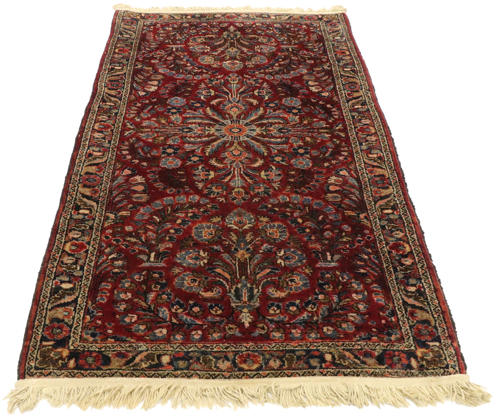 2 x 4 Antique Persian Sarouk Rug 76962